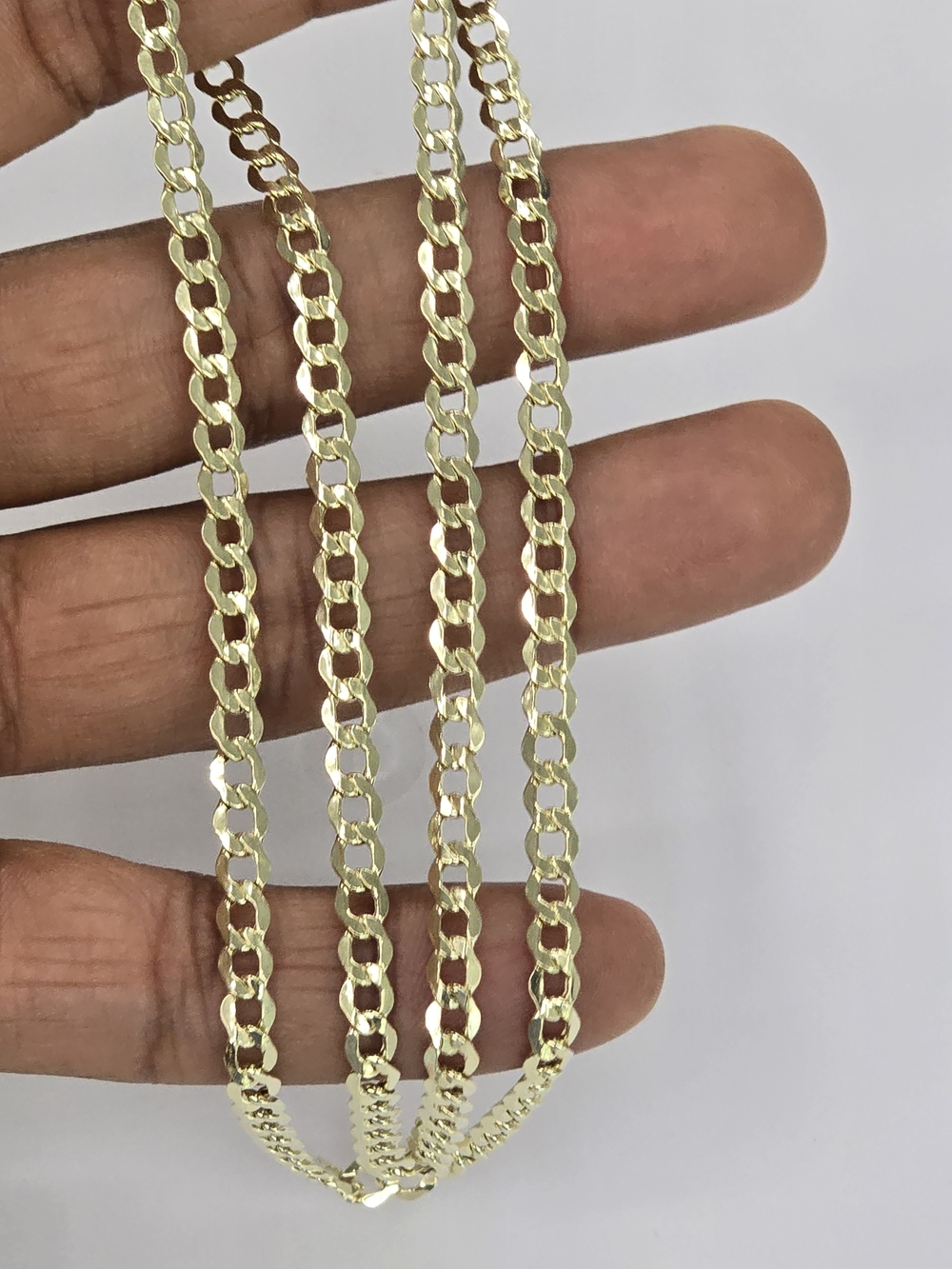 10k Real Gold Cuban Curb Chain 4.5mm 24 Inches
